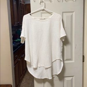 White simple nit sweater